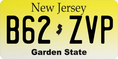NJ license plate B62ZVP