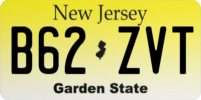 NJ license plate B62ZVT