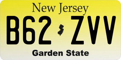 NJ license plate B62ZVV