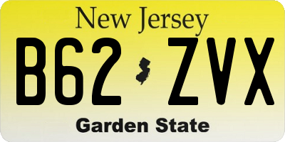 NJ license plate B62ZVX