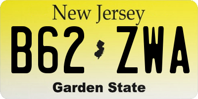 NJ license plate B62ZWA