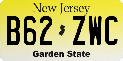 NJ license plate B62ZWC