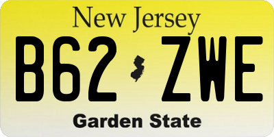 NJ license plate B62ZWE