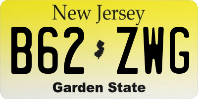 NJ license plate B62ZWG