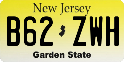 NJ license plate B62ZWH