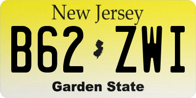 NJ license plate B62ZWI