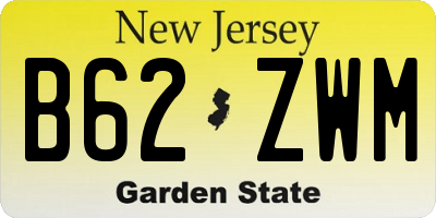 NJ license plate B62ZWM