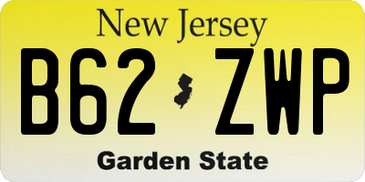 NJ license plate B62ZWP