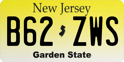 NJ license plate B62ZWS