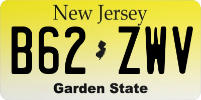 NJ license plate B62ZWV