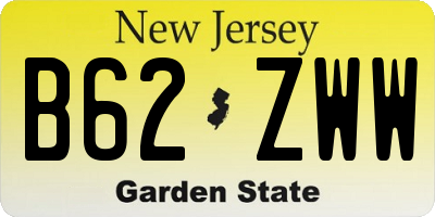 NJ license plate B62ZWW