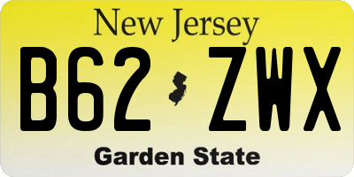 NJ license plate B62ZWX