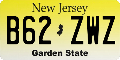 NJ license plate B62ZWZ