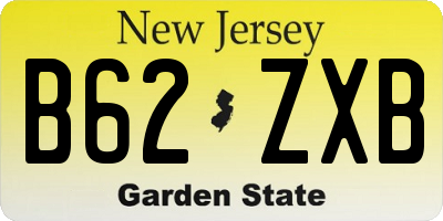 NJ license plate B62ZXB