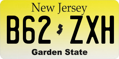 NJ license plate B62ZXH