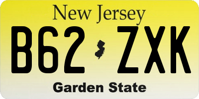 NJ license plate B62ZXK