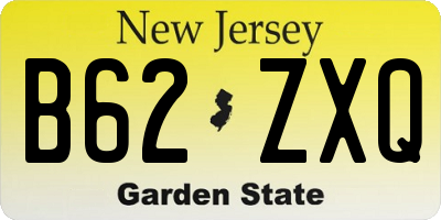 NJ license plate B62ZXQ