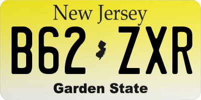 NJ license plate B62ZXR