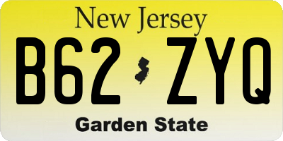 NJ license plate B62ZYQ