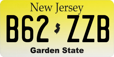 NJ license plate B62ZZB