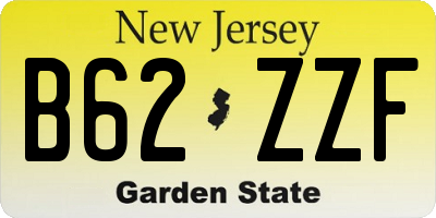NJ license plate B62ZZF