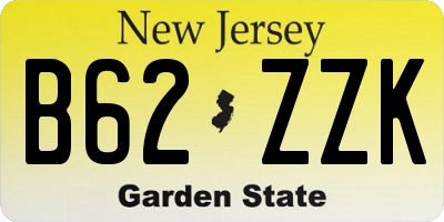 NJ license plate B62ZZK