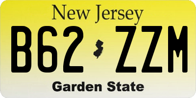 NJ license plate B62ZZM