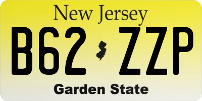 NJ license plate B62ZZP