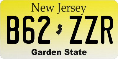 NJ license plate B62ZZR