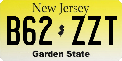 NJ license plate B62ZZT
