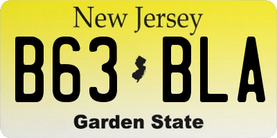 NJ license plate B63BLA