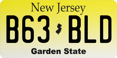 NJ license plate B63BLD