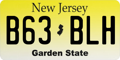 NJ license plate B63BLH