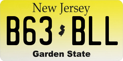 NJ license plate B63BLL
