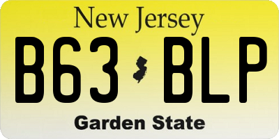 NJ license plate B63BLP
