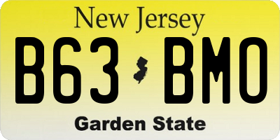 NJ license plate B63BMO