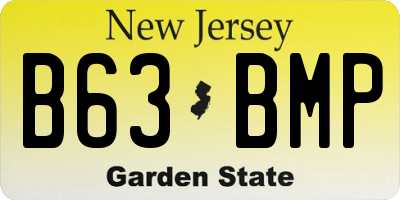 NJ license plate B63BMP