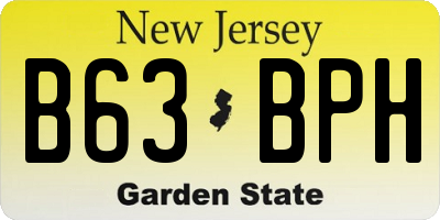 NJ license plate B63BPH