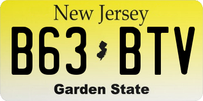 NJ license plate B63BTV