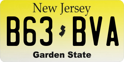 NJ license plate B63BVA