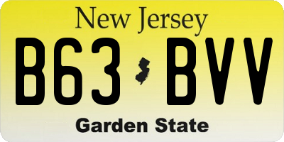 NJ license plate B63BVV