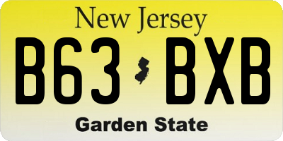 NJ license plate B63BXB