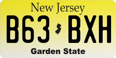 NJ license plate B63BXH