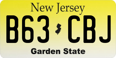 NJ license plate B63CBJ