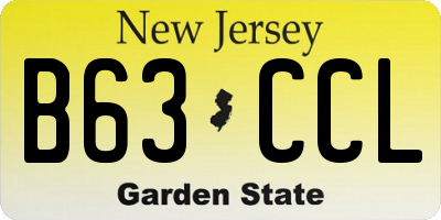 NJ license plate B63CCL