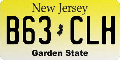 NJ license plate B63CLH