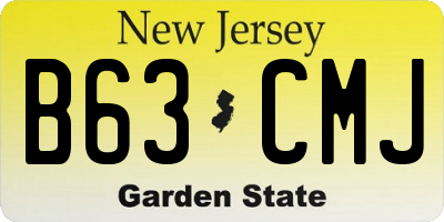 NJ license plate B63CMJ