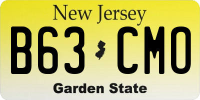 NJ license plate B63CMO