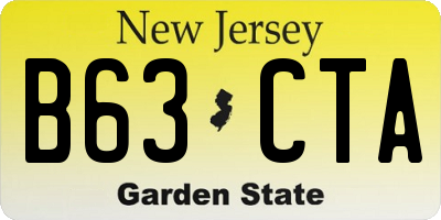 NJ license plate B63CTA