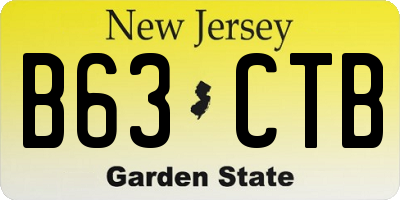 NJ license plate B63CTB